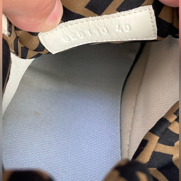 FENDI FORCE White Canvas Women's Sneakers - Picture 12 of 15